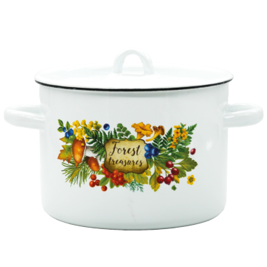Кастрюля эмалированная с крышкой Лесные сокровища 3 л — Интернет каталог PriceOK