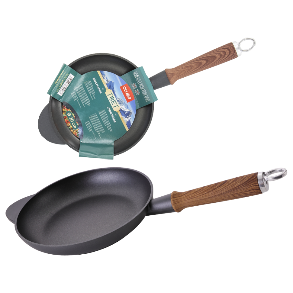 Сковорода ТИБЕТ Серия Алюминивое литьё, диаметр 20 см, 20 х 4 см, 710 г фото 1 — Интернет каталог PriceOK