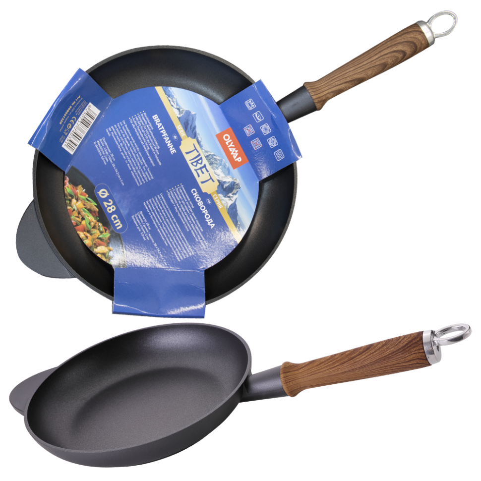 Сковорода ТИБЕТ Серия Алюминивое литьё, диаметр 28 см, 28 х 5 см, 1162 г фото 1 — Интернет каталог PriceOK