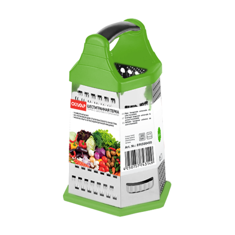 Шестигранная терка из нержавеющей стали, 23,5 см фото 1 — Интернет каталог PriceOK