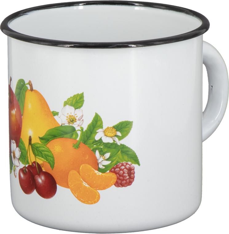 Кружка эмалированная Фруктовый рай 1 л фото 1 — Интернет каталог PriceOK