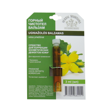 Средство для ухода за кожей Горный чистотел бальзам, 3 мл — Интернет каталог PriceOK