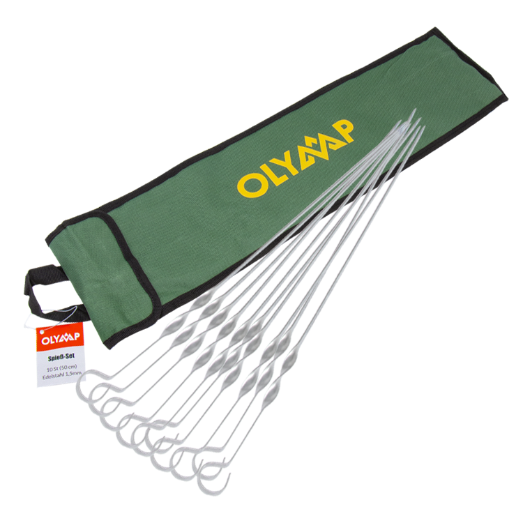 Шампуры 10 шт с чехлом 50 см, нержавеющая сталь 1,5 мм фото 1 — Интернет каталог PriceOK