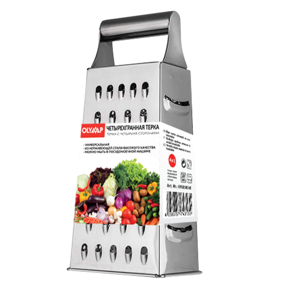 Четырехгранная терка из нержавеющей стали, 24 см фото 1 — Интернет каталог PriceOK