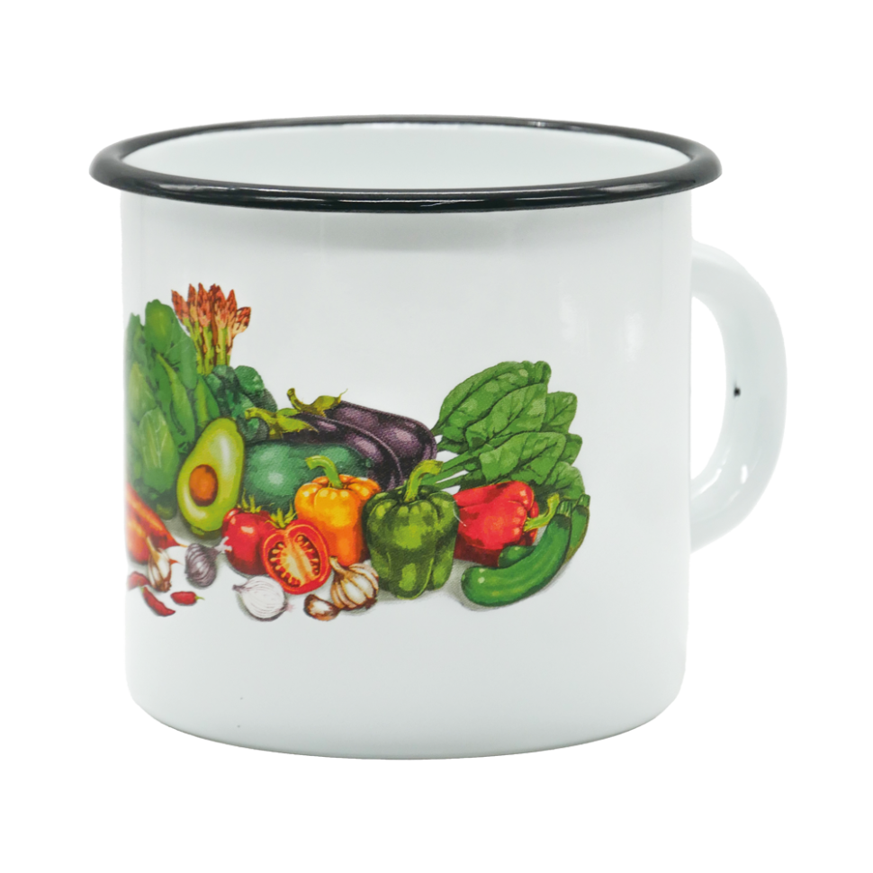 Кружка эмалированная Овощи 1 л фото 1 — Интернет каталог PriceOK