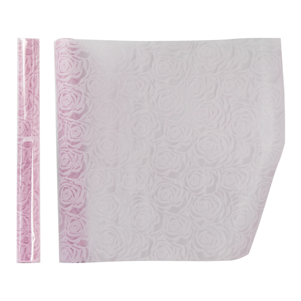 Упаковочный материал Ламинированный фетр Розы 53 см х 2,7 м Розовый фото 1 — Интернет каталог PriceOK
