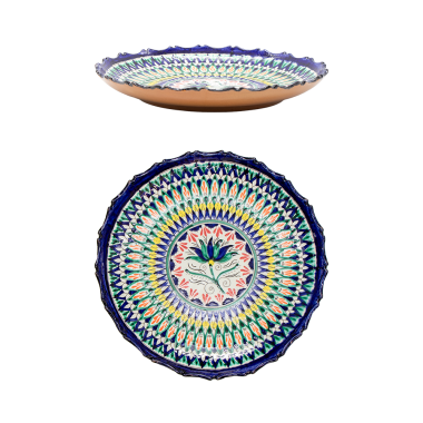 Лаган Резной Мехроб, керамика, ручная работа, узоры микс, диаметр 32 см — Интернет каталог PriceOK